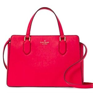 Kate Spade Laurel Way Reese Satchel Watermelon Leather Crossbody Shoulder